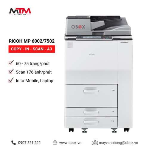 RICOH MP 6002/7502 - Gói thuê 30.000 bản/tháng
